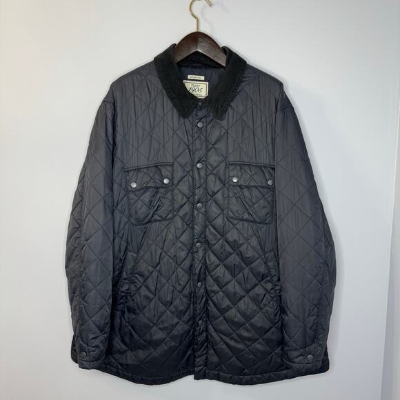 Jos. A. Bank Quilted Jacket Corduroy Collar Navy Lightweight Preppy Men's 2X